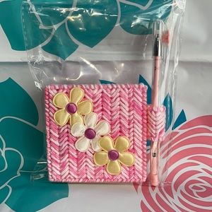 Cute pink flower 🌸 post it pad with case & pen